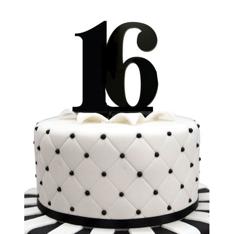 Acrylic 16th Birthday Cake Topper for Cake Decorating